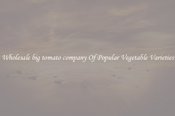 Wholesale big tomato company Of Popular Vegetable Varieties