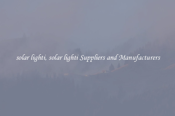 solar lighti, solar lighti Suppliers and Manufacturers