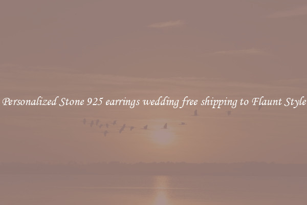 Personalized Stone 925 earrings wedding free shipping to Flaunt Style