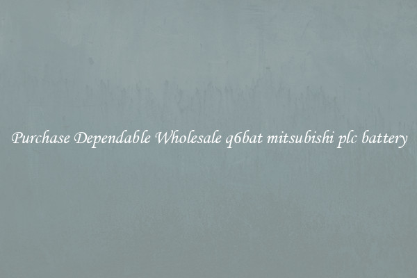 Purchase Dependable Wholesale q6bat mitsubishi plc battery