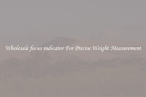Wholesale focus indicator For Precise Weight Measurement
