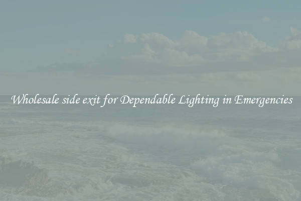 Wholesale side exit for Dependable Lighting in Emergencies