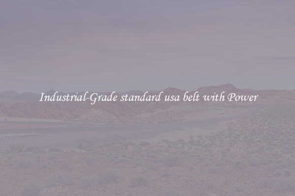 Industrial-Grade standard usa belt with Power