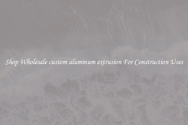 Shop Wholesale custom aluminum extrusion For Construction Uses