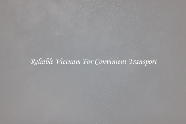 Reliable Vietnam For Convinient Transport