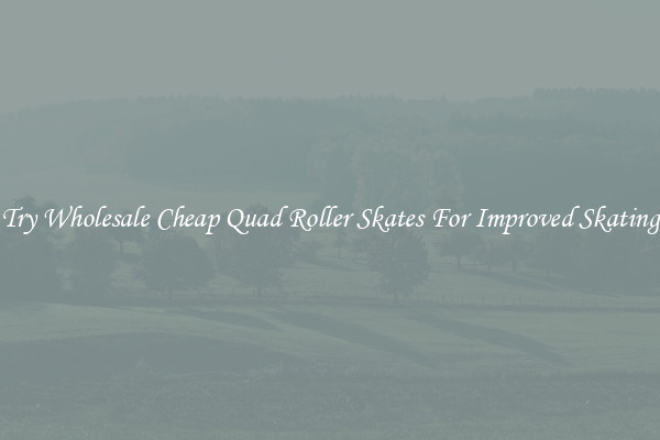 Try Wholesale Cheap Quad Roller Skates For Improved Skating