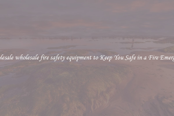 Wholesale wholesale fire safety equipment to Keep You Safe in a Fire Emergency