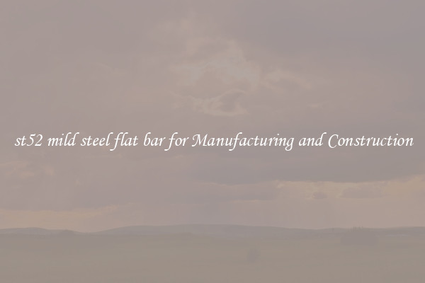 st52 mild steel flat bar for Manufacturing and Construction