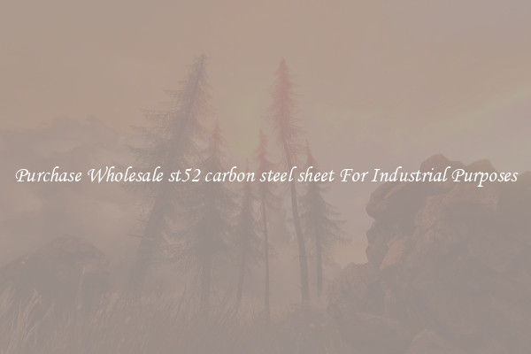 Purchase Wholesale st52 carbon steel sheet For Industrial Purposes