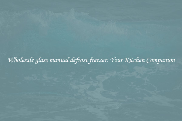 Wholesale glass manual defrost freezer: Your Kitchen Companion